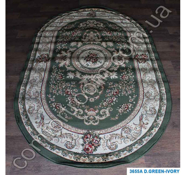 Ковер Super Elmas 3655 green-ivory ov - Фото 1